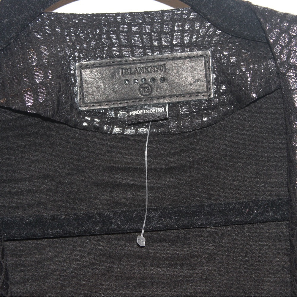 Blank NYC “Iron Girl” Croc-Embossed Faux Leather Jacket — NYC, Size XS - Picture 7 of 7